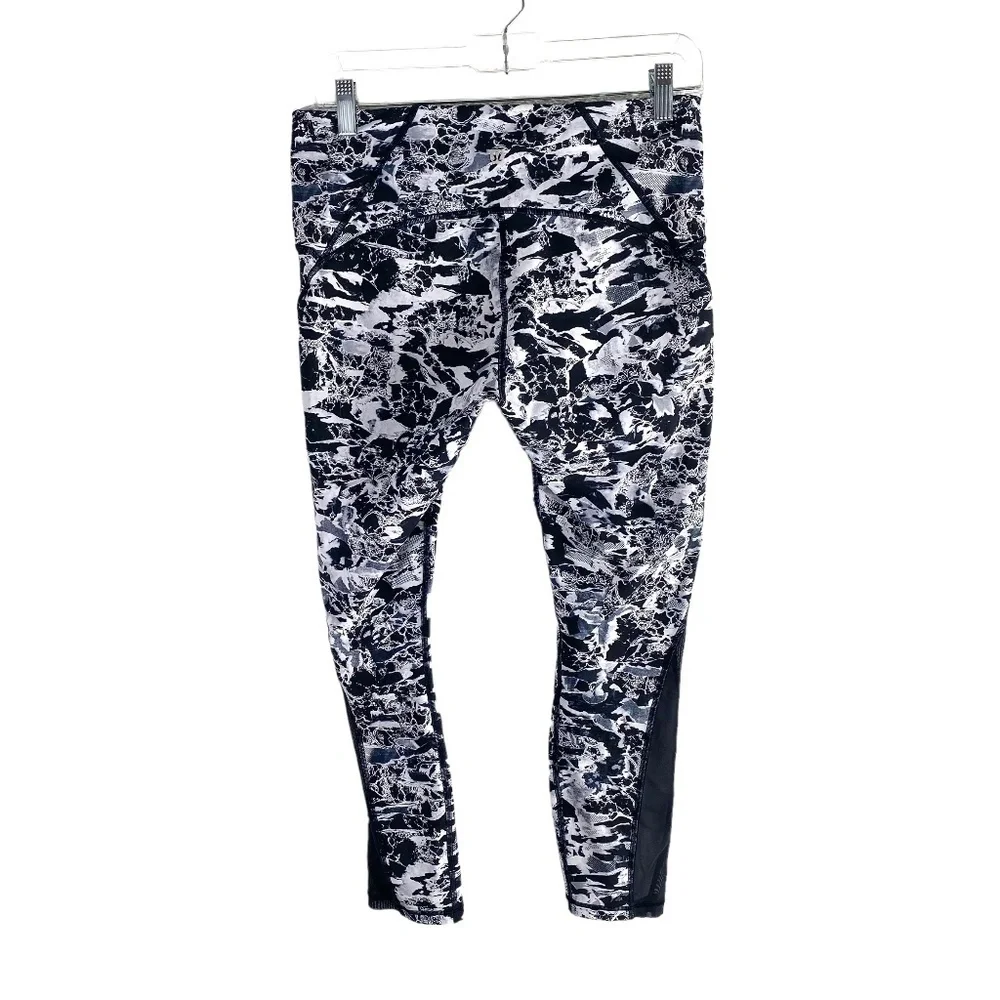 Lululemon Train Times 7/8 Pant Interlaced Starlight Black / Black SZ 10